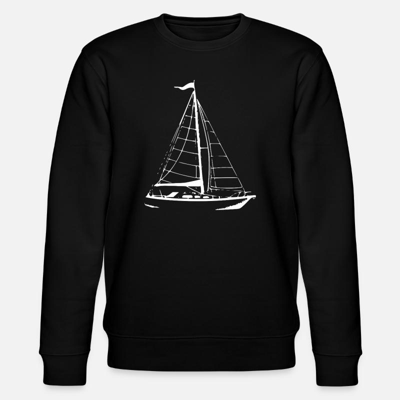 Segelboot Segelschiff segeln - Stanley/Stella Unisex Bio-Sweatshirt CHANGER  - Schwarz