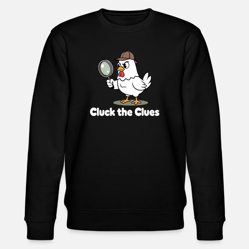 Cluck der Spürnase - Stanley/Stella Unisex Bio-Sweatshirt CHANGER  - Schwarz