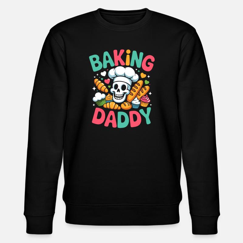 Backen Daddy Schädel Backkunst - Stanley/Stella Unisex Bio-Sweatshirt CHANGER  - Schwarz