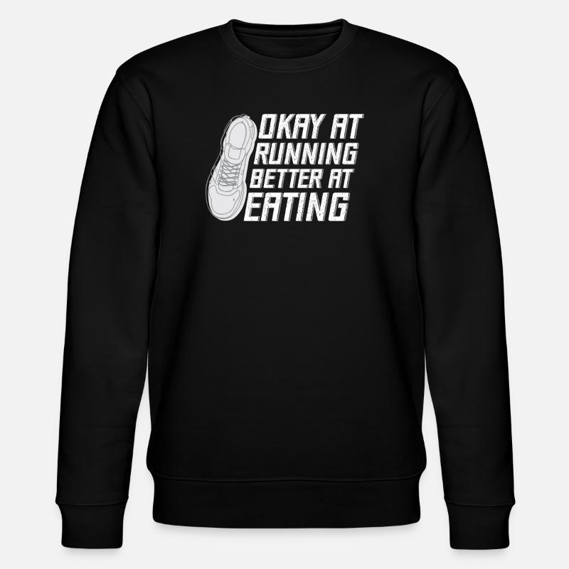 Marathon Runner Okay At Running Gift - Stanley/Stella Unisex Bio-Sweatshirt CHANGER  - Schwarz