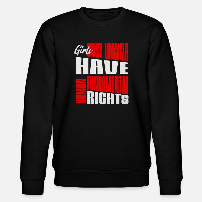 Women's Rights Fundamental Rights Layout - Stanley/Stella CHANGER Unisex Organic Sweatshirt - black