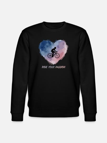 Aquarell-Herz-Fahrt - Stanley/Stella Unisex Bio-Sweatshirt CHANGER  - Schwarz