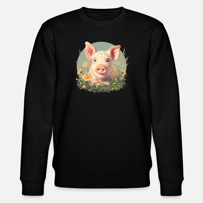 Pig Pig - Stanley/Stella CHANGER Unisex Organic Sweatshirt - black