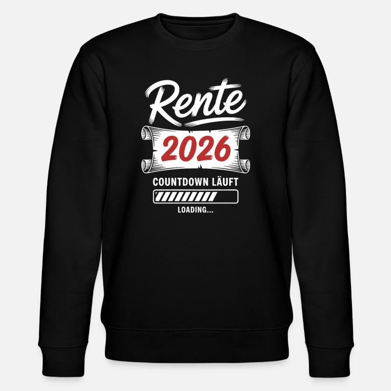 Rente 2026 Countdown läuft - Stanley/Stella Unisex Bio-Sweatshirt CHANGER  - Schwarz