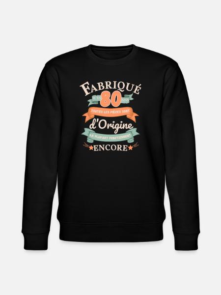 Made 80 Years Ago Genuine Parts - Stanley/Stella CHANGER Unisex Organic Sweatshirt - black