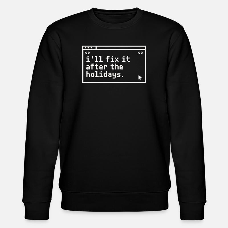 Nach den Urlauben: Fix It IT - Stanley/Stella Unisex Bio-Sweatshirt CHANGER  - Schwarz