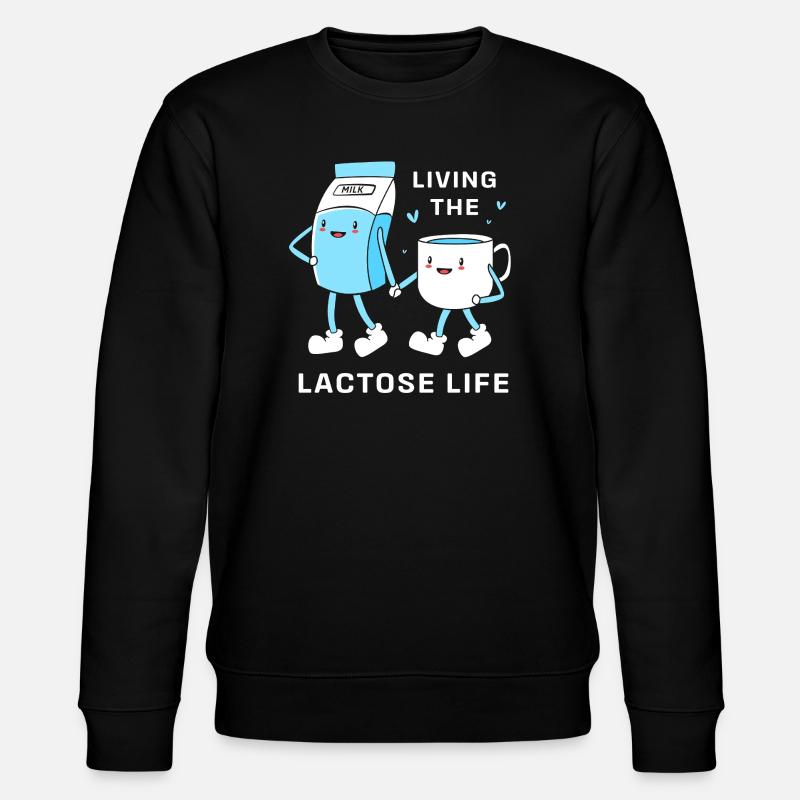 Flatulence au lactose au lait - Sweat bio CHANGER Stanley/Stella Unisexe - noir