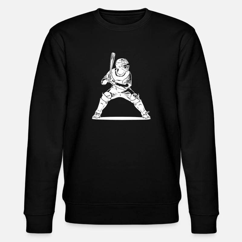 Baseball Player Artwork - Stanley/Stella CHANGER Unisex Organic Sweatshirt - black