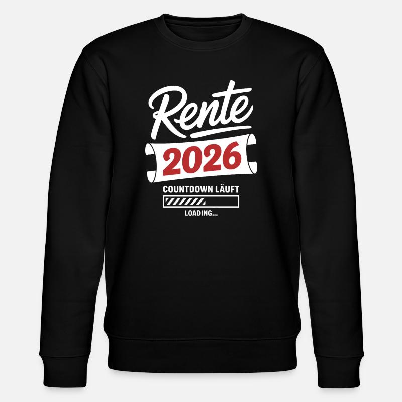 Rente 2026 Countdown Läuft - Stanley/Stella Unisex Bio-Sweatshirt CHANGER  - Schwarz