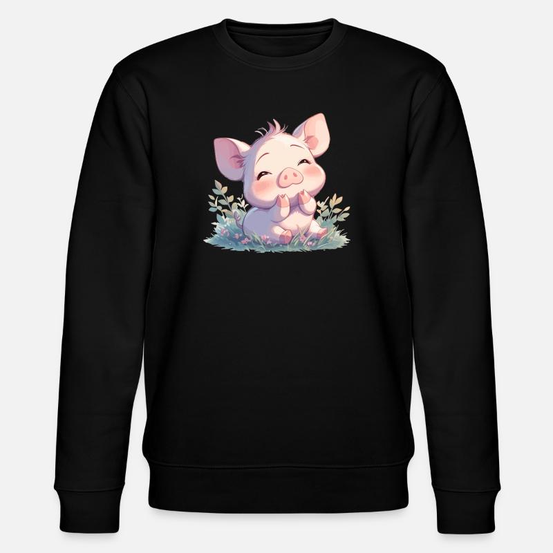 Schweine Schwein - Stanley/Stella Unisex Bio-Sweatshirt CHANGER  - Schwarz