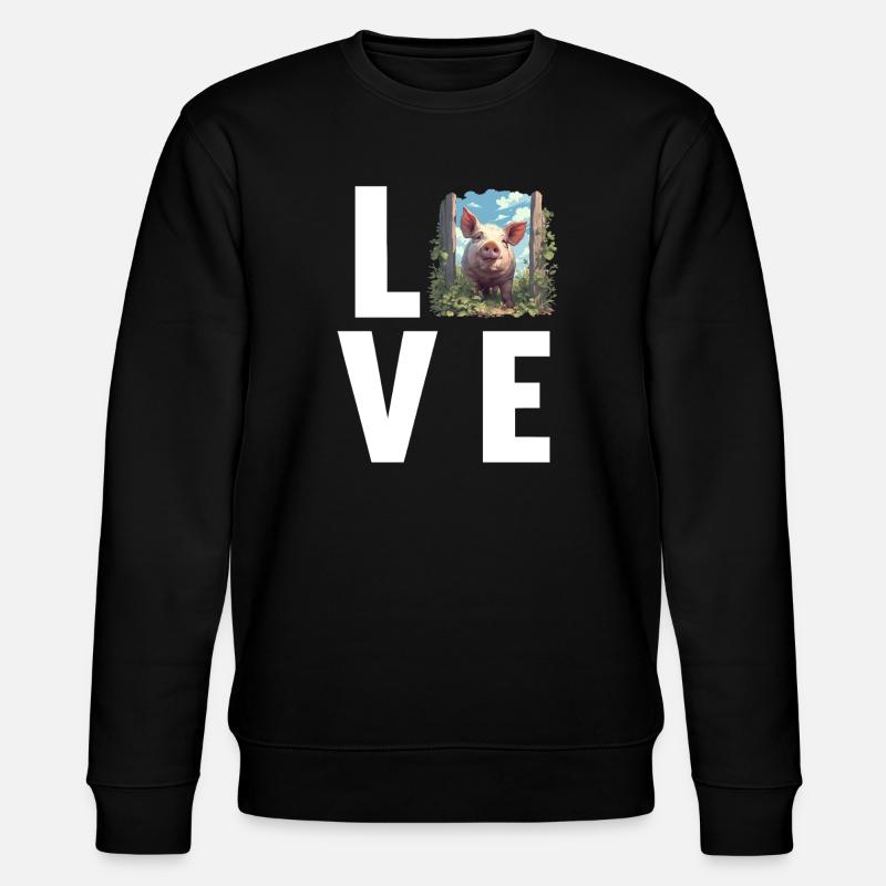 Pig Pig - Stanley/Stella CHANGER Unisex Organic Sweatshirt - black