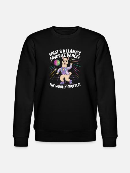 Fun Llama Dance: The Woolly Shuffle - Stanley/Stella CHANGER Unisex Organic Sweatshirt - black