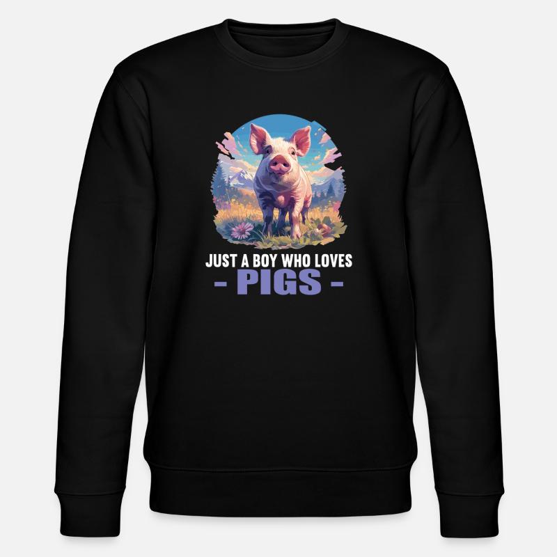 Pig Pig - Stanley/Stella CHANGER Unisex Organic Sweatshirt - black