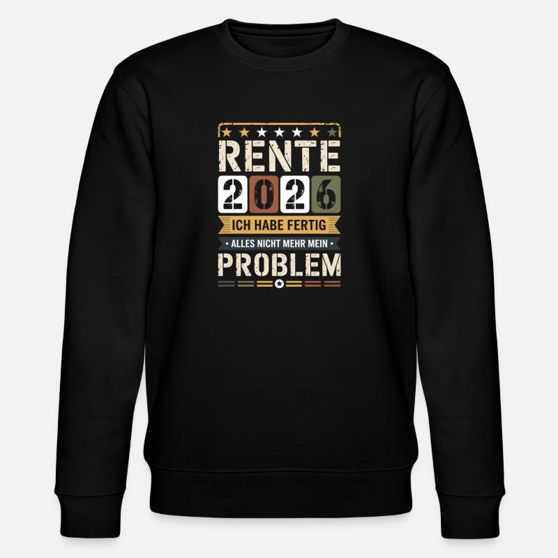 Pension 2026 I'm done - Stanley/Stella CHANGER Unisex Organic Sweatshirt - black