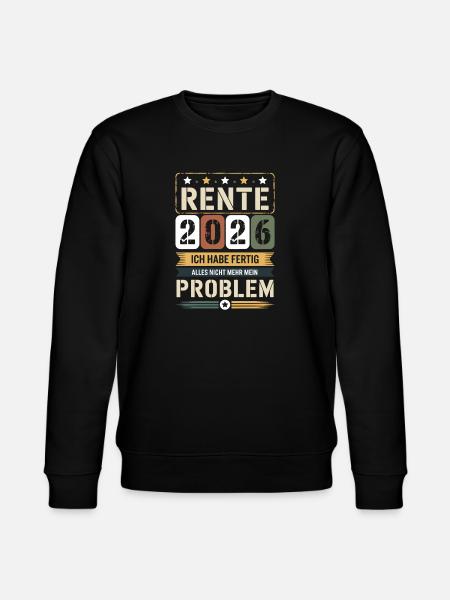 Pension 2026 I'm done - Stanley/Stella CHANGER Unisex Organic Sweatshirt - black