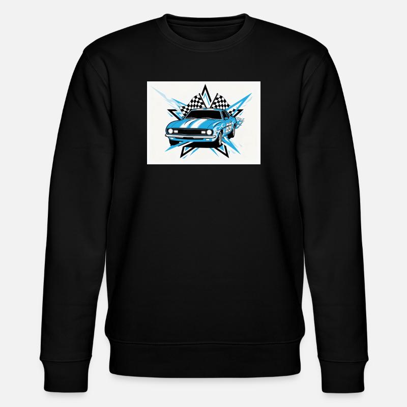 Retro Racing - Stanley/Stella Unisex Bio-Sweatshirt CHANGER  - Schwarz