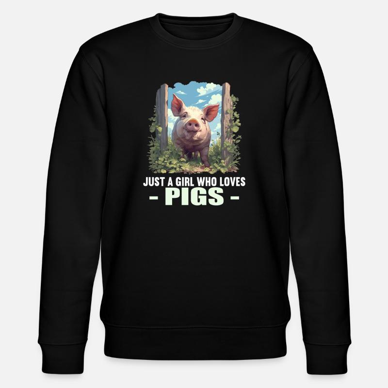 Schweine Schwein - Stanley/Stella Unisex Bio-Sweatshirt CHANGER  - Schwarz