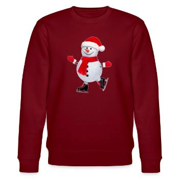 Bonhomme de neige - Sweat bio CHANGER Stanley/Stella Unisexe - bordeaux - Devant - Nik (191cm) & Marisol (170cm)
