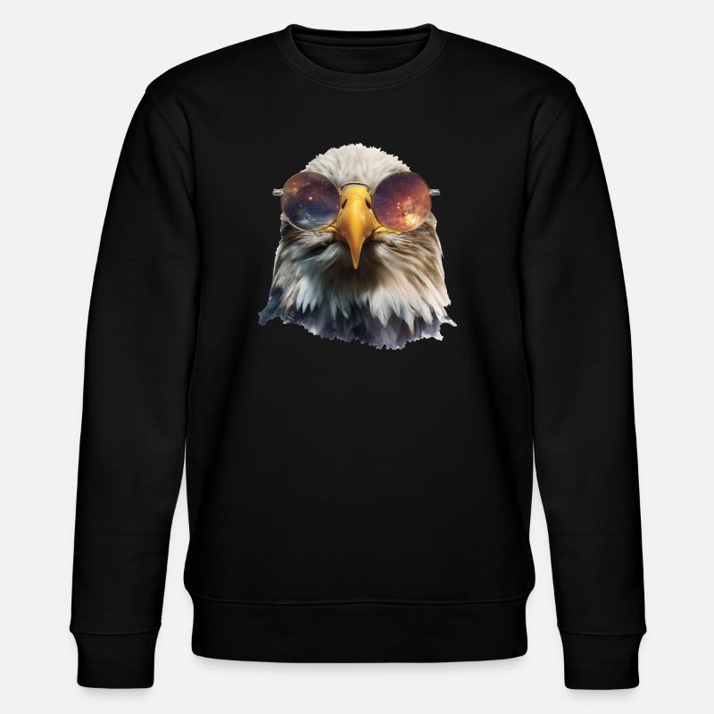 Eagle Glasses Space - Stanley/Stella CHANGER Unisex Organic Sweatshirt - black