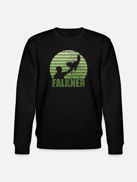 Falkner Grunge Style mit Greifvogel - Stanley/Stella Unisex Bio-Sweatshirt CHANGER  - Schwarz