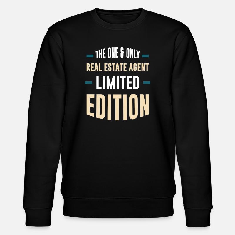Limitierte Immobilienagenten Edition - Stanley/Stella Unisex Bio-Sweatshirt CHANGER  - Schwarz