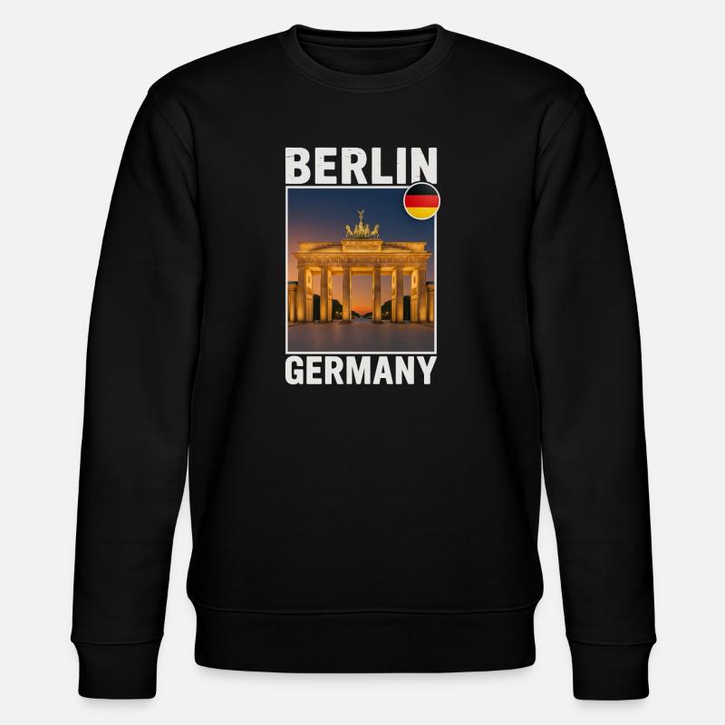 Berlin Brandenburger Tor - Stanley/Stella Unisex Bio-Sweatshirt CHANGER  - Schwarz