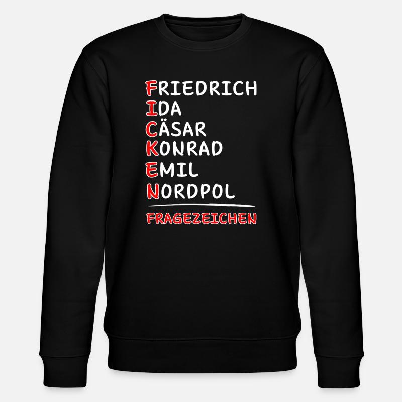 Funkalphabet-Friedrich Ida Caesar Kaufmann Emil... - Stanley/Stella CHANGER Unisex Organic Sweatshirt - black