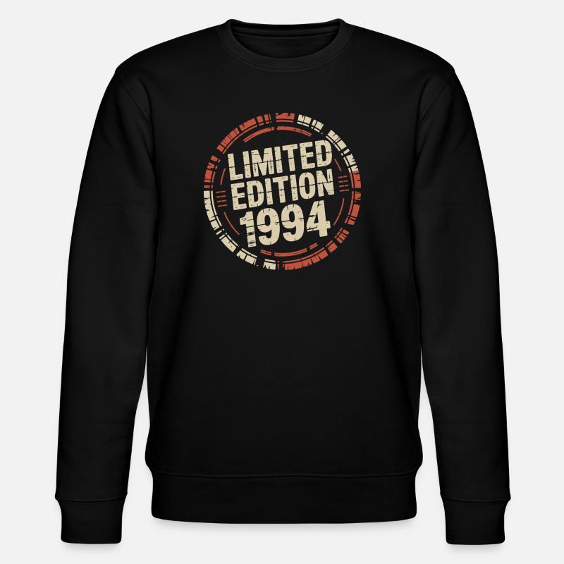 Limitierte Ausgabe 1994 Retro-Abzeichen-Grafik - Stanley/Stella Unisex Bio-Sweatshirt CHANGER  - Schwarz