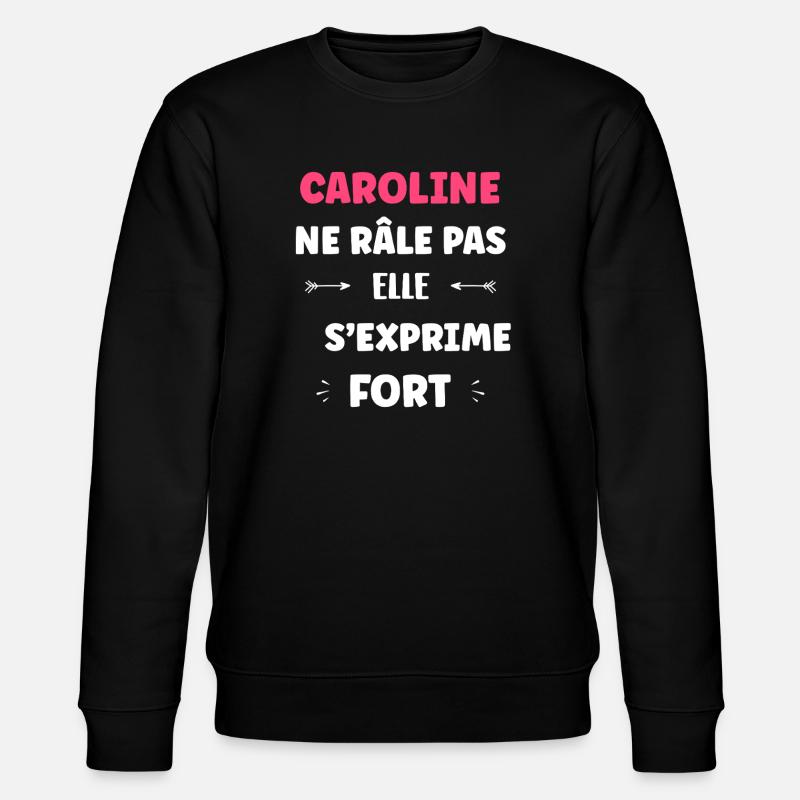 Caroline spricht laut - Stanley/Stella Unisex Bio-Sweatshirt CHANGER  - Schwarz