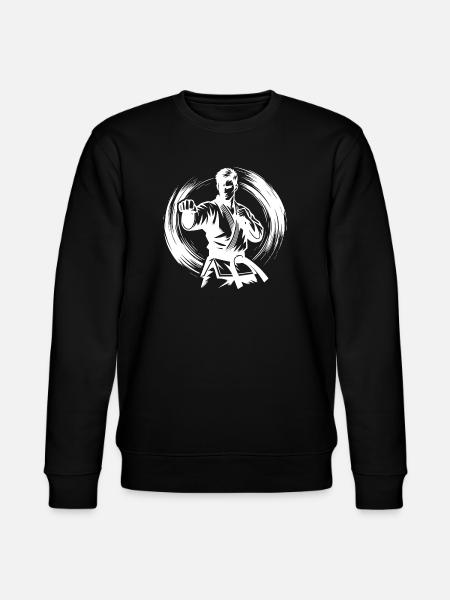 Dynamische Kampfpose Perfekte Karate Silhouette - Stanley/Stella Unisex Bio-Sweatshirt CHANGER  - Schwarz