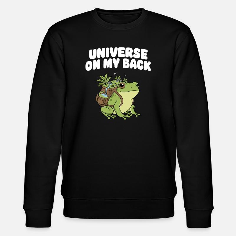 Universe on my back - Stanley/Stella CHANGER Unisex Organic Sweatshirt - black