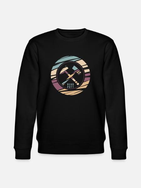 RuhrPott Retro Logo Print - Stanley/Stella CHANGER Unisex Organic Sweatshirt - black