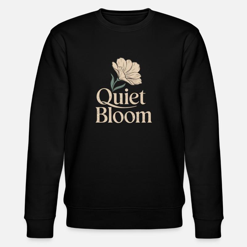 Quiet Bloom – Zarte Blüte - Stanley/Stella Unisex Bio-Sweatshirt CHANGER  - Schwarz