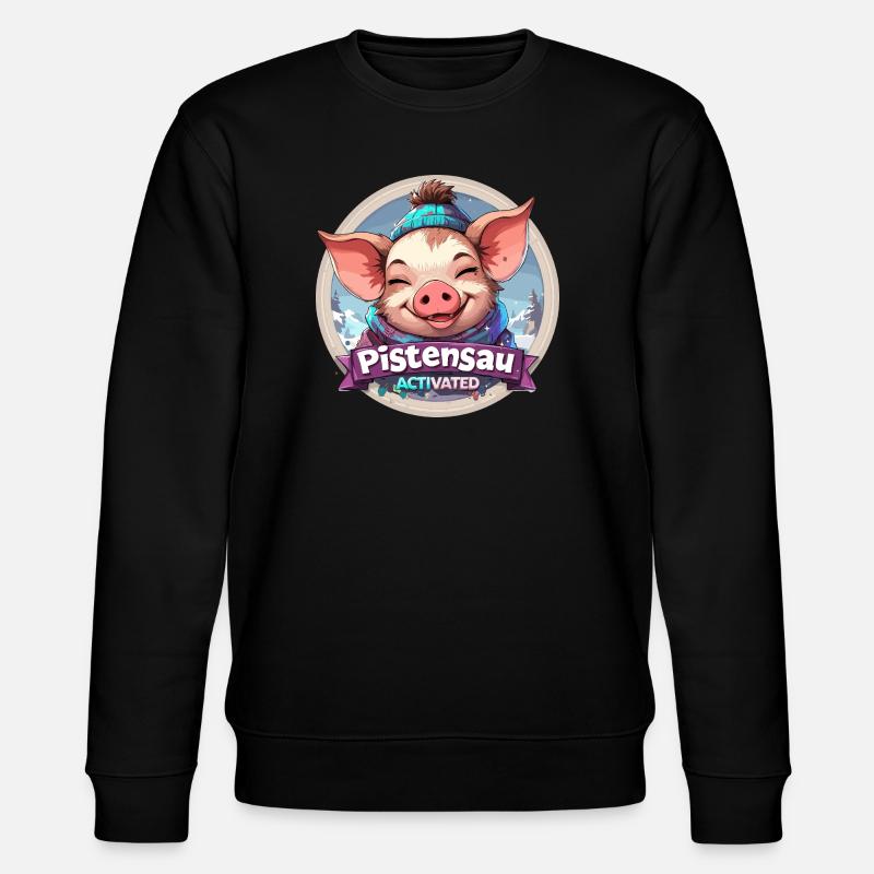 Pistensau Activated Winterszene Apreski Party - Stanley/Stella Unisex Bio-Sweatshirt CHANGER  - Schwarz