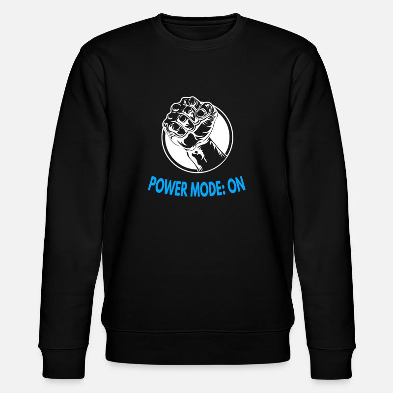 Power Mode: ON – Strong Fist Graphic - Stanley/Stella Unisex Bio-Sweatshirt CHANGER  - Schwarz