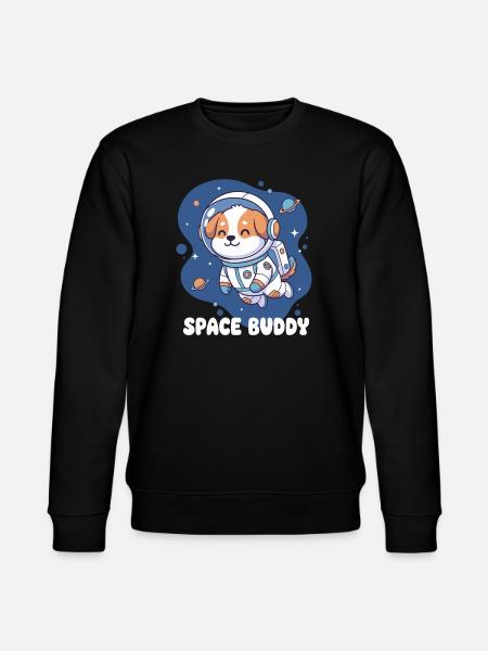Chien astronaute compagnon de l’espace - Sweat bio CHANGER Stanley/Stella Unisexe - noir