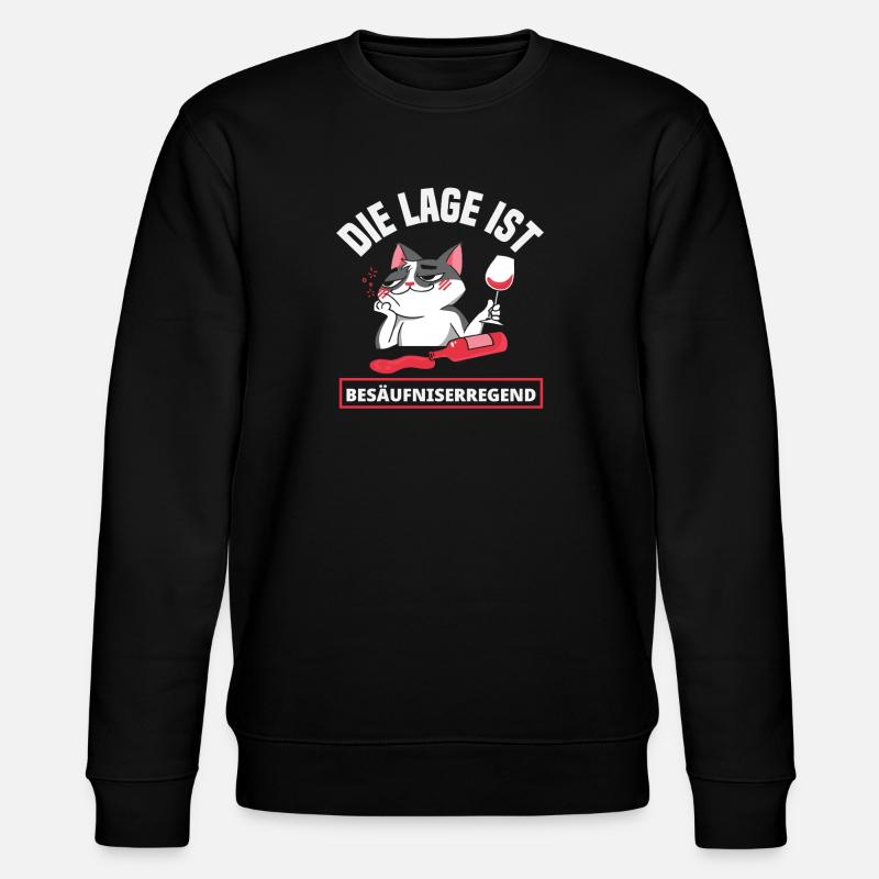 La situation est ivre, chat - Sweat bio CHANGER Stanley/Stella Unisexe - noir