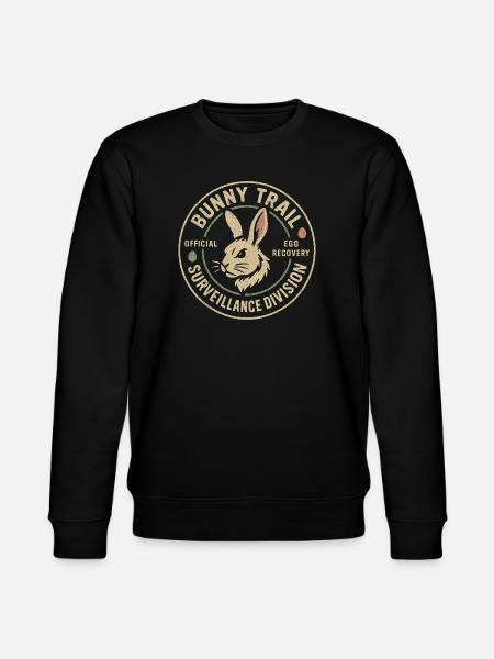 Rabbit Path Surveillance Department Funny Easter - Stanley/Stella CHANGER Unisex Organic Sweatshirt - black