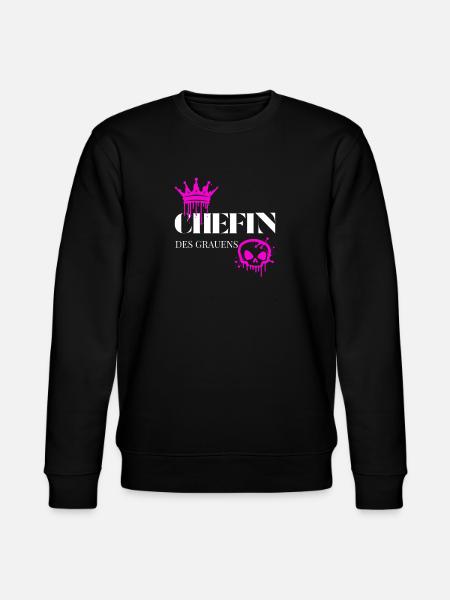 Chefin des Grauens – Witziger Frauen Spruch - Stanley/Stella CHANGER Unisex Organic Sweatshirt - black