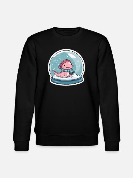 Axolotl in the snow globe - Stanley/Stella CHANGER Unisex Organic Sweatshirt - black