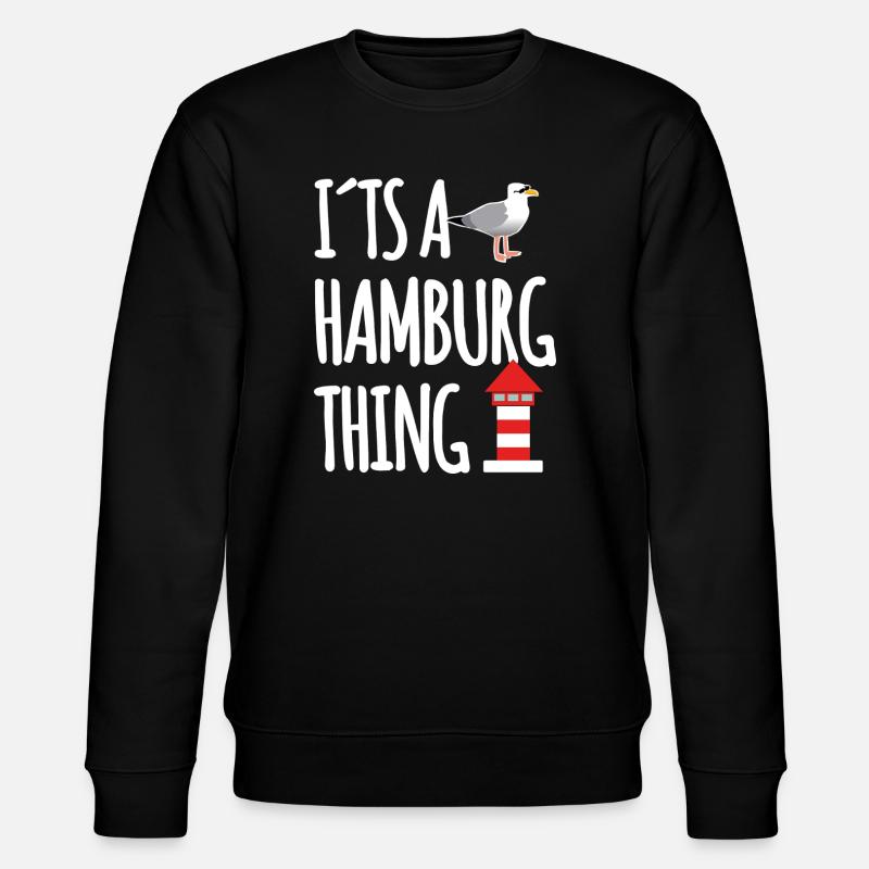 Hamburg Hafen Spruch - Stanley/Stella Unisex Bio-Sweatshirt CHANGER - Schwarz