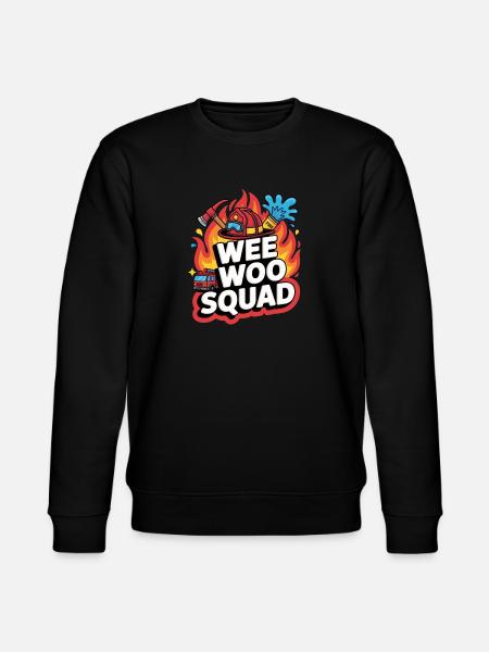 Wee Woo Squad Feuerwehr Auto Spass - Stanley/Stella Unisex Bio-Sweatshirt CHANGER  - Schwarz