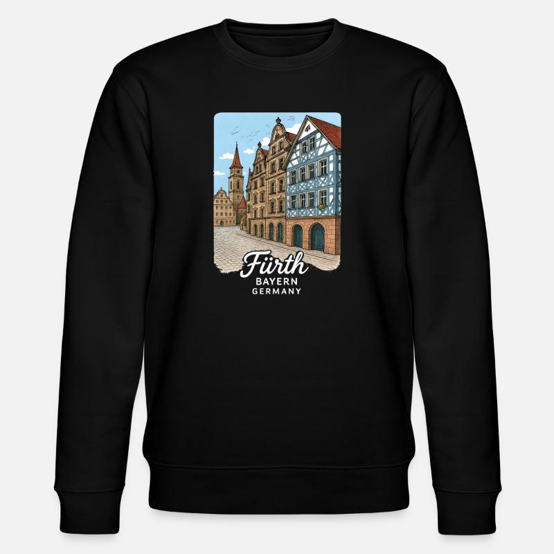 Fürth - Stanley/Stella Unisex Bio-Sweatshirt CHANGER  - Schwarz