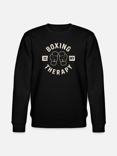 Boxing Therapy Retro Boxhandschuhe Design - Stanley/Stella Unisex Bio-Sweatshirt CHANGER  - Schwarz