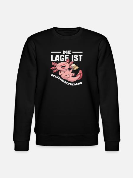The location is drunken: Axolotl - Stanley/Stella CHANGER Unisex Organic Sweatshirt - black