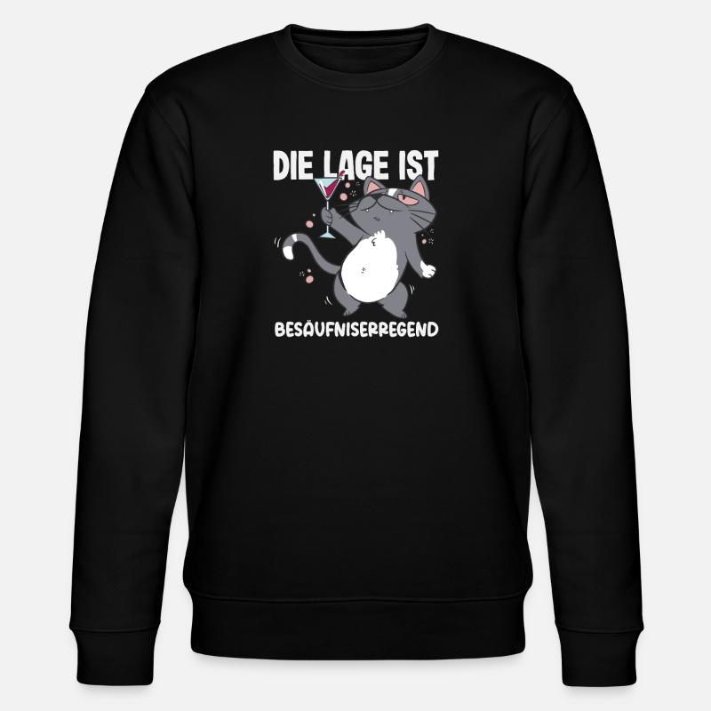 La situation est ivre, chat - Sweat bio CHANGER Stanley/Stella Unisexe - noir