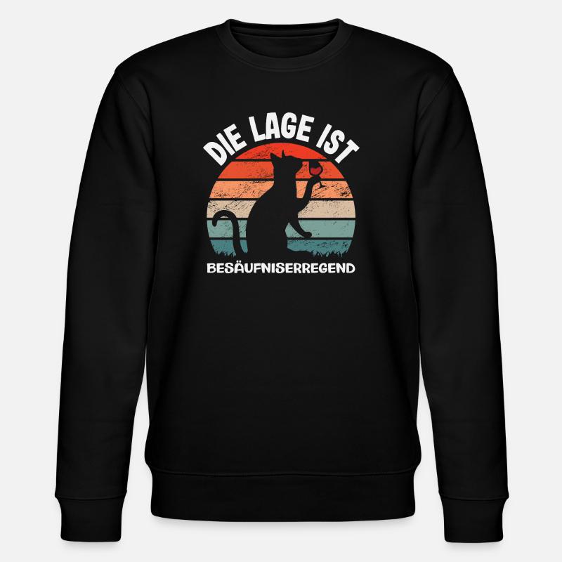 La situation est ivre, chat - Sweat bio CHANGER Stanley/Stella Unisexe - noir
