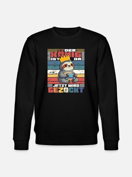 Der König am zocken - Stanley/Stella Unisex Bio-Sweatshirt CHANGER  - Schwarz