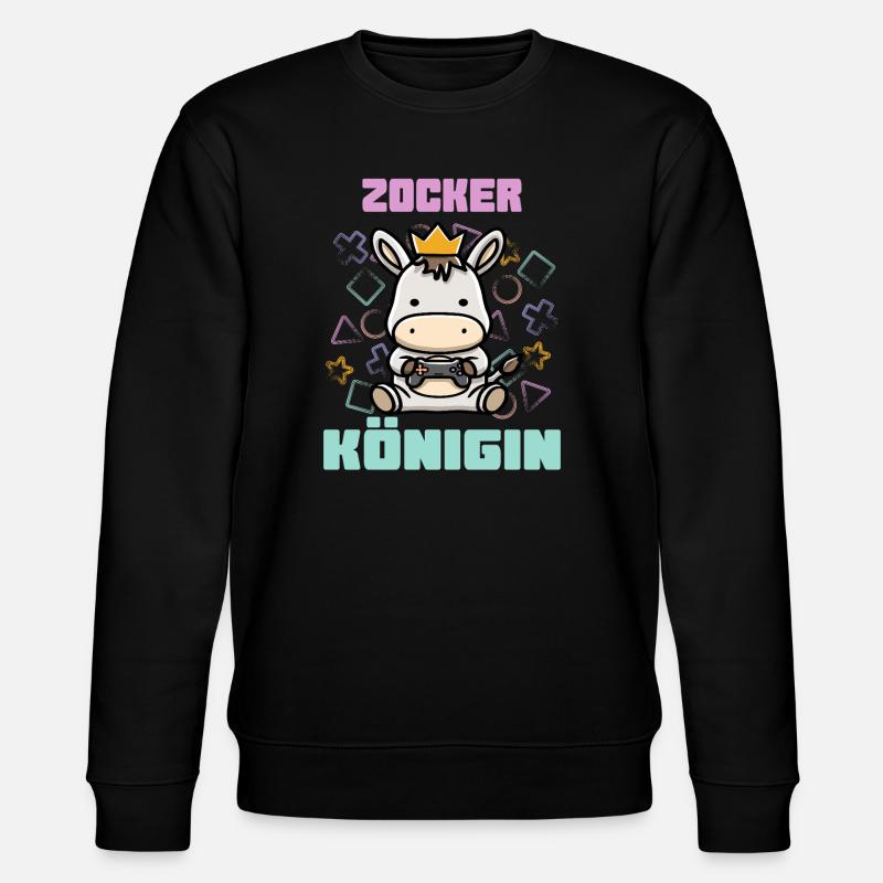 Zocker Königin - Stanley/Stella Unisex Bio-Sweatshirt CHANGER  - Schwarz