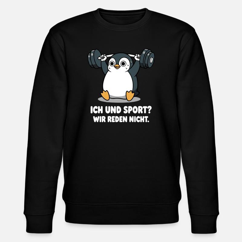 Dicton Penguin Weightlifting - Sweat bio CHANGER Stanley/Stella Unisexe - noir